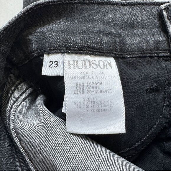 Hudson Baja East Black High Riss Heartbreaker Slim Bootcut Jeans Size 23 NWT - Picture 9 of 9
